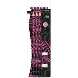 EBERHARD FABER Bleistift-Set HB schwarz/neon pink, 1 Set