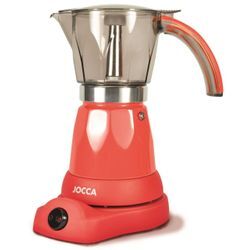 elektrische Espresso Kaffeemaschine in rot für bis zu 6 Tassen mit 360° drehbarem Kopf
