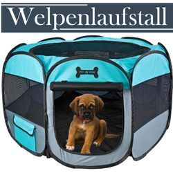 Petigi - Welpenauslauf Oxford xl 115 cm faltbar Grün Welpenlaufstall Tierlaufstall Hunde Hasen Meerschweinchen Katzen Innen Außen 8-eckig