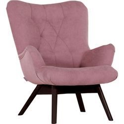 Ohrensessel GUTMANN FACTORY "Zero" Sessel Gr. Flachgewebe-Polyester, Beine antikfarben, B/H/T: 80 cm x 94 cm x 96 cm, rosa (rose antik) Ohrensessel