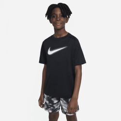 Nike Multi Dri-FIT Trainingsoberteil mit Grafik für ältere Kinder (Jungen) - Schwarz
