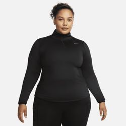 Nike Dri-FIT Swift Element UV Damen-Laufoberteil mit Viertelreißverschluss - Schwarz