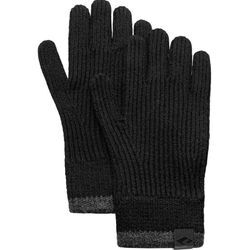 chillouts Strickhandschuhe Handschuhe gestrickt, Fingerhandschuhe mit Kontrastrand, schwarz