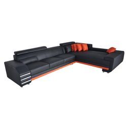 JVmoebel Ecksofa, Eck Leder Sofa Couch Polster Sitz Wohnlandschaft Design XXL L Form