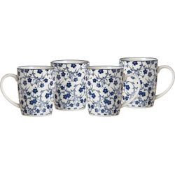 Ritzenhoff & Breker Becher ROYAL SAKURA, Keramik, 4-teilig, blau|weiß