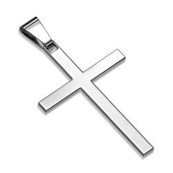 BUNGSA Anhänger Set Anhänger Kreuz Silber aus Edelstahl Unisex (1-tlg)