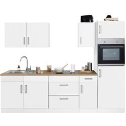 HELD MÖBEL Küchenzeile Gera, mit E-Geräten, Breite 270 cm, weiß