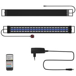 Led Aquarien Beleuchtung Aquarium Lampe rgb Fisch Tank Skalierbar Aufsetzleuchte mit Fernbedienung.90-120CM - Schwarz - Tolletour