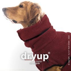ActionFactory fit4dogs Dryup Hundebademantel, Rückenlänge 48 cm, bordeaux
