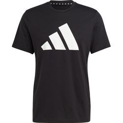 adidas T-Shirt, Rundhals, Logo-Print, für Herren, schwarz, XL