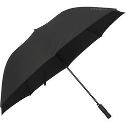 ESPRIT Regenschirm, einfarbig, für Damen und Herren, schwarz