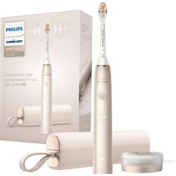 Philips Sonicare Elektrische Zahnbürste Diamond Clean Prestige HX9992, Aufsteckbürsten: 1 St., mit Schalltechnologie, SenseIQ-Technologie, KI gesteuerte Sonicare App, goldfarben