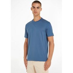 Tommy Hilfiger TAILORED T-Shirt DC ESSENTIAL MERCERIZED TEE im klassischen Basic-Look, blau