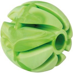 Hundespielball ( Grün ) Ø7cm, 4er Pack Spielball (100% tpe) Snackball, Zahnpflege, Hundespielzeug Wurfspielzeug, Spiralball für Hunde - Grün