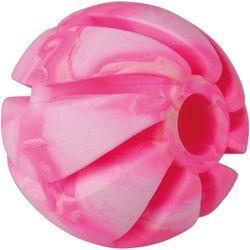 Hundespielball ( Pink ) Ø7cm, 2er Pack Spielball (100% tpe) Snackball, Zahnpflege, Hundespielzeug Wurfspielzeug, Spiralball für Hunde - Pink