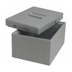 Thermobox Transportbox 9 l grau Isolierbox Kühlbox Warmhaltebox Styroporbox