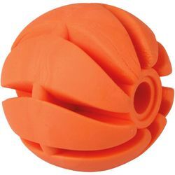 Hundespielball ( Orange ) Ø7cm, 1er Pack Spielball (100% tpe) Snackball, Zahnpflege, Hundespielzeug Wurfspielzeug, Spiralball für Hunde - Orange