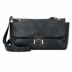 Tommy Hilfiger Pushlock Umhängetasche Leder 22 cm black