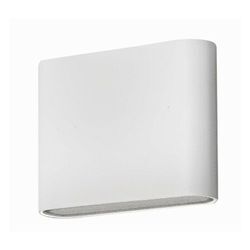 Merano - Cedar 2 Licht Außen Up Down Wandleuchte Sandy White Aluminium Glas led 2x3W 480Lm 3000K IP54