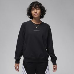Jordan Sport Fleece-Sweatshirt mit Grafik und Rundhalsausschnitt für Damen - Schwarz