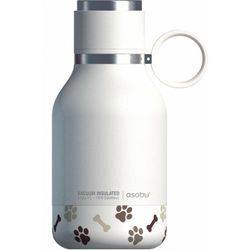 Dog Bowl - Edelstahlflasche mit Hundenapf 1 Liter Weiß (SDB1 white) - Asobu