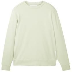 TOM TAILOR Herren Basic Sweatshirt, grün, Uni, Gr. XL