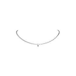 PV Tennis & Chain Necklace Silver