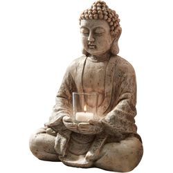Deko-Figur Buddha mit Teelichthalter