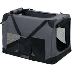 Pro.tec - Hundetransportbox xl grau Faltbar Transportbox Hunde Box Trage Tasche [ ] - Grau
