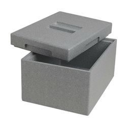 Thermobox Transportbox 9 l grau Isolierbox Kühlbox Warmhaltebox Styroporbox