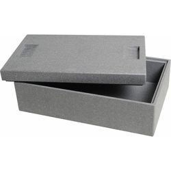 Thermobox Transportbox 16,5 l grau Isolierbox Kühlbox Warmhaltebox Styroporbox