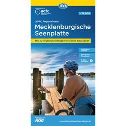 ADFC-Regionalkarte Mecklenburgische Seenplatte 1:75.000, reiß- und wetterfest, mit kostenlosem GPS-Download der Touren via BVA-website oder Karten-App, Karte (im Sinne von Landkarte)