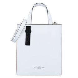 Liebeskind Paper Bag Handtasche S Leder 22 cm offwhite