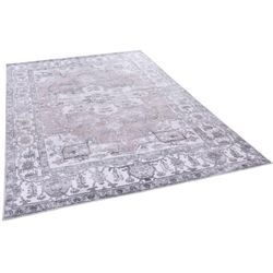 Teppich GINO FALCONE "Adara GF 121" Teppiche Gr. B/L: 200 cm x 250 cm, 3 mm, 1 St., beige Orientalische Muster Flachgewebe, Orient-Optik, Vintage Design, waschbar