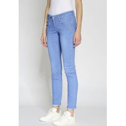 Skinny-fit-Jeans GANG "94Nena" Gr. 34, N-Gr, blau (neon vint) Damen Jeans Röhrenjeans