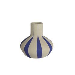 Vase, blau/warm weiß, 15 cm