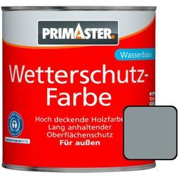 Wetterschutzfarbe 750ml Silbergrau Holzfarbe UV-Schutz Wetterschutz - Primaster