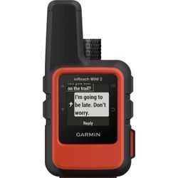 GARMIN Outdoor-Navigationsgerät "Garmin inReach Mini 2 Black GPS EMEA" Navigationsgeräte TracBack-Routing-Funktion, Punkt-zu-Punkt-Navigation rot (rot, schwarz) Mobile Navigation
