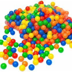 100 bunte Bälle für Bällebad 5,5cm Babybälle Plastikbälle Baby Spielbälle - bunt