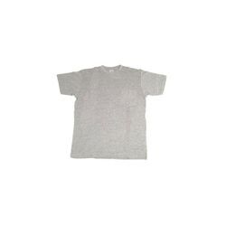 Baumwoll-t-shirt mit kurzen ärmeln und tasche t xxl grau - 633/XXL