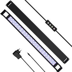 Aquarienbeleuchtung, Aquarium led Beleuchtung, einstellbare Zeitschaltung einstellbare Helligkeit, 25W,für 90-95cm Fischbecken - Schwarz - Vingo