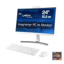 CSL All-in-One PC "Unity U24W-AMD / 4650G 1000 GB 16 RAM Win 11" Computer Gr. Microsoft Windows 10 Home (64 Bit), 16 GB RAM 1000 GB SSD, weiß All in One PC