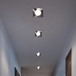 Etc-shop - 4er Set led Decken Lampe Einbau Spots silber Wohn Schlaf Zimmer Beleuchtung Flur Strahler Leuchten Karton beschädigt