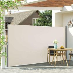 Seitenmarkise, ausziehbar 180 x 400 cm Seitenwandmarkise Markise, Sichtschutz, Sonnenschutz, Blickdicht, Seitenrollo, für Balkon, Garten, Terrasse,