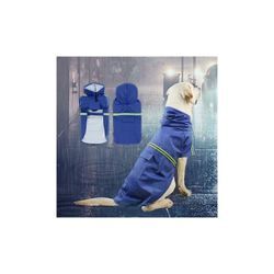 Eting - Hunde-Regenmantel mit Kapuze, Hunde-Regenmantel, 100 % wasserdichter, ultraleichter und luftiger Hunde-Regenmantel mit reflektierenden