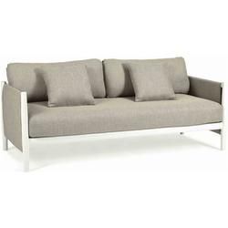 Modernes Gartensofa SEVILLA 2-Sitzer Stoff Couch Sofa - Beige