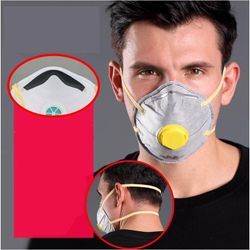 Lycxames - 20 Stück wiederverwendbare Anti-Staub-Halbgesichts-Atemschutzmaske mit Ventil, Hochleistungsfiltration (Grau)