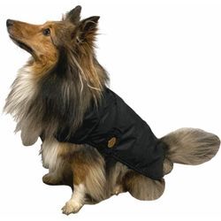Hunde-Regenmantel mit Fleecefutter - Schwarz - 30 cm - Fashion Dog