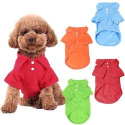 Haustierkleidung Teddy Golden Retriever Kleidung Hundekleidung Teddy Chihuahua Poloshirt (4 Stück) s