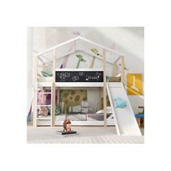 WISHDOR Kinderbett Kinderbett Baumhau Hochbett für Kinder– 2x Lattenrost (90 x 200 cm mit Lattenrost ohne Matratze)